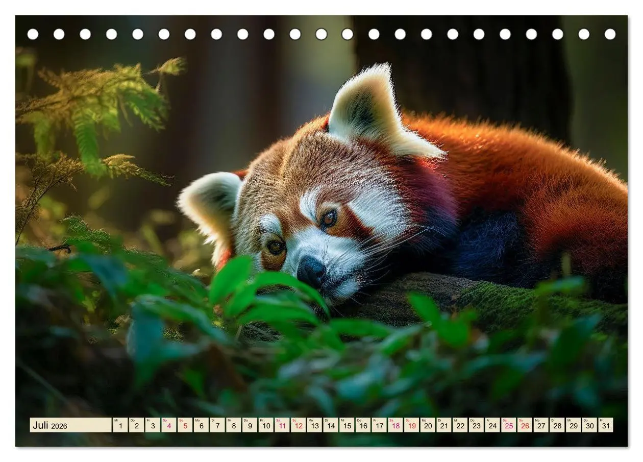 Bild: 9783457528082 | Roter Panda - gefährdeter Katzenbär (Tischkalender 2026 DIN A5...