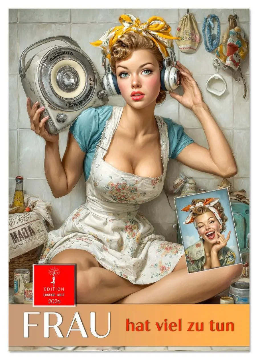 Cover: 9783516618082 | Frau hat viel zu tun (Tischkalender 2026 DIN A5 hoch), CALVENDO...