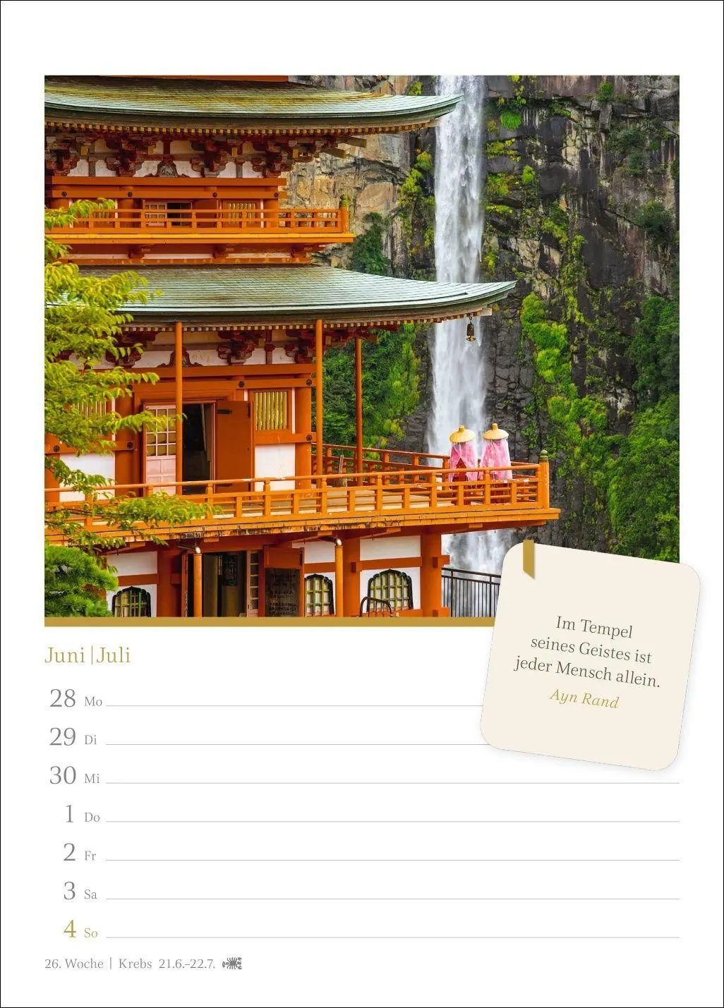 Bild: 9783840038082 | Momente der Achtsamkeit Wochenkalender 2027 - Wochenkalender mit...