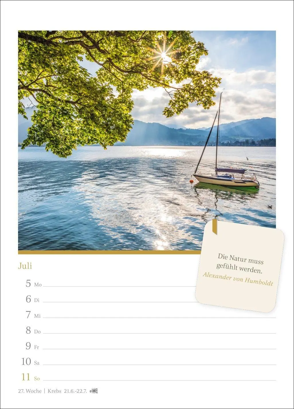 Bild: 9783840038082 | Momente der Achtsamkeit Wochenkalender 2027 - Wochenkalender mit...