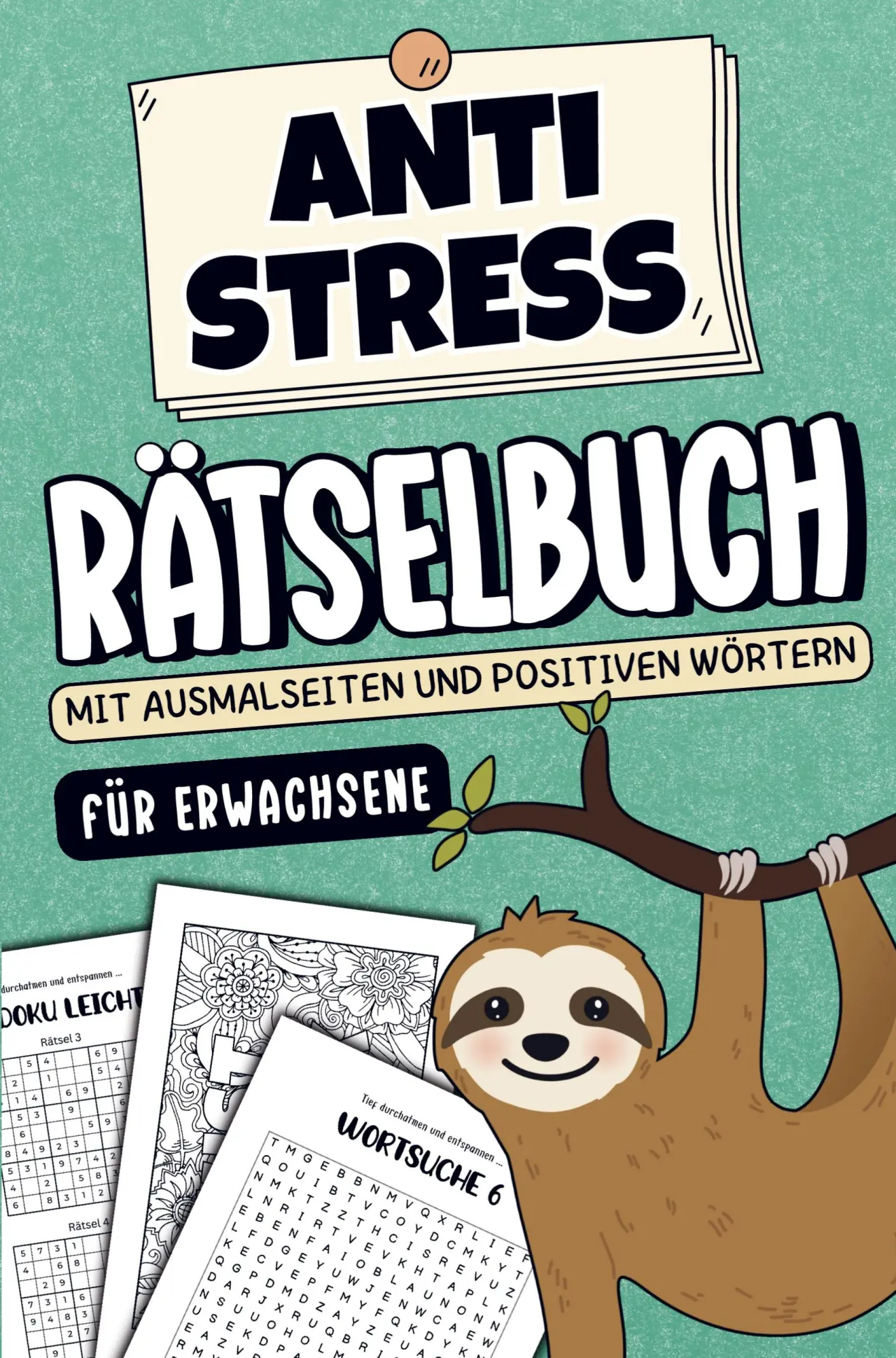 Cover: 9789403848082 | Anti Stress Rätselbuch für Erwachsene - Mit Ausmalseiten und...