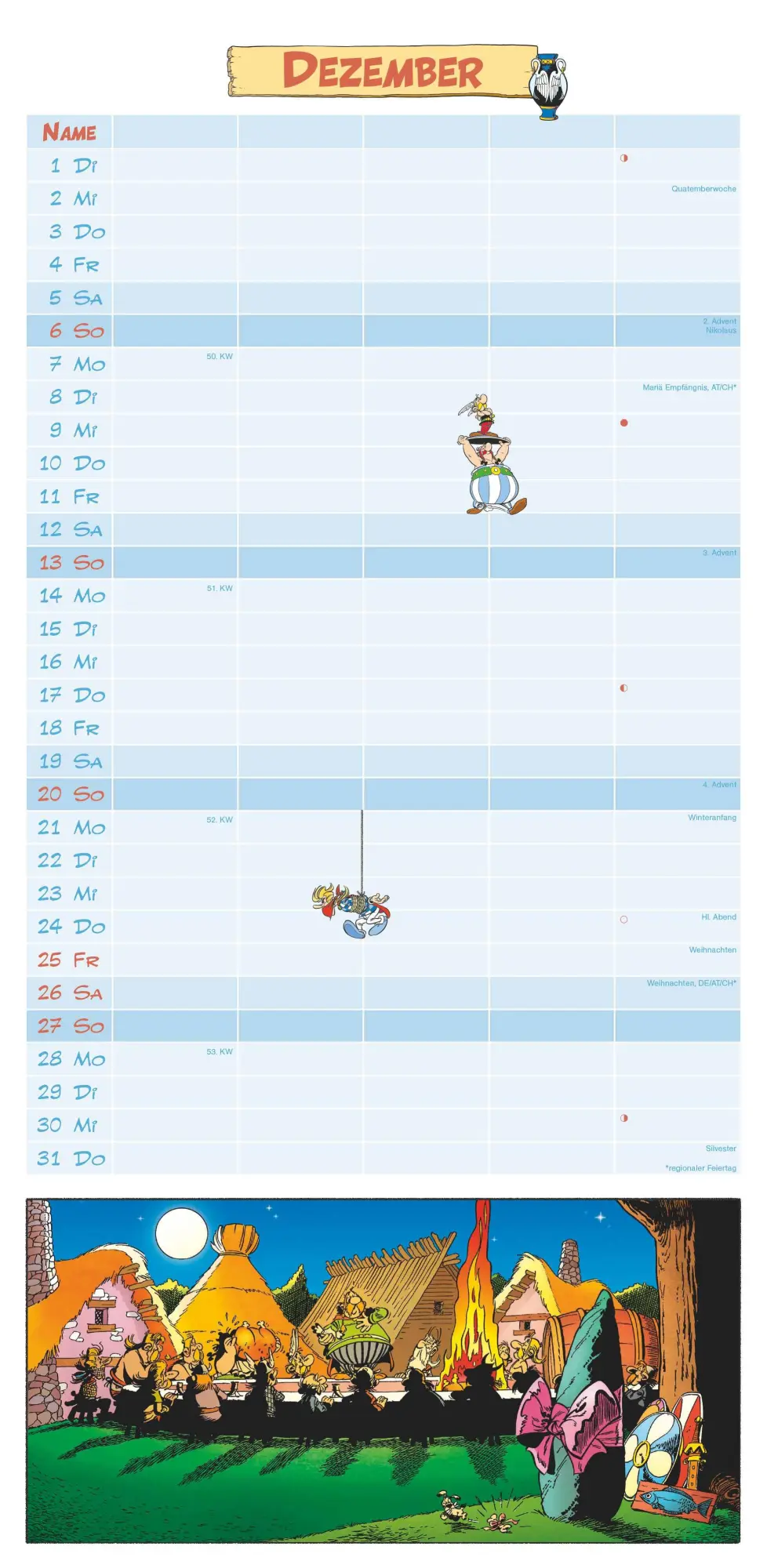 Bild: 4069095008182 | Asterix 2026 Familienplaner - Familien-Timer - Termin-Planer - Kids...