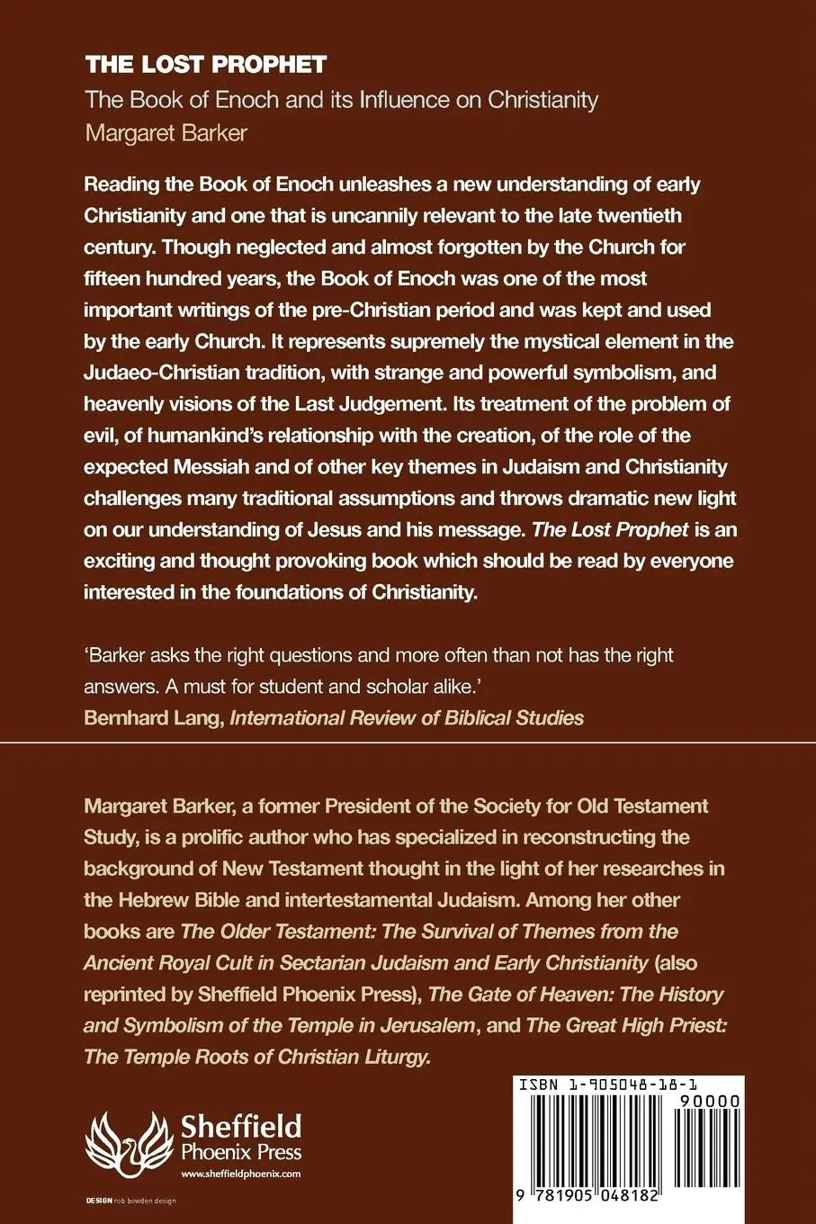 Rückseite: 9781905048182 | The Lost Prophet | The Book of Enoch and Its Influence on Christianity