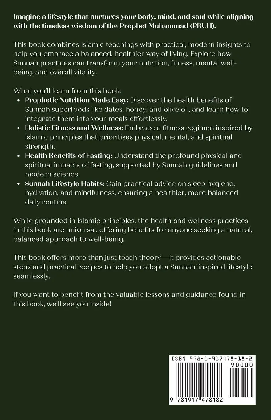 Rückseite: 9781917478182 | Sunnah Health | Sarah Gulfraz | Taschenbuch | Englisch | 2025