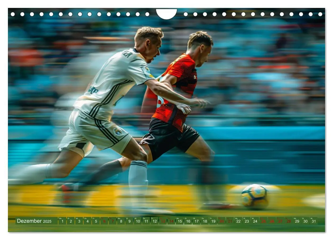 Bild: 9783457138182 | Fußball - Dynamik am Ball (Wandkalender 2025 DIN A4 quer), CALVENDO...