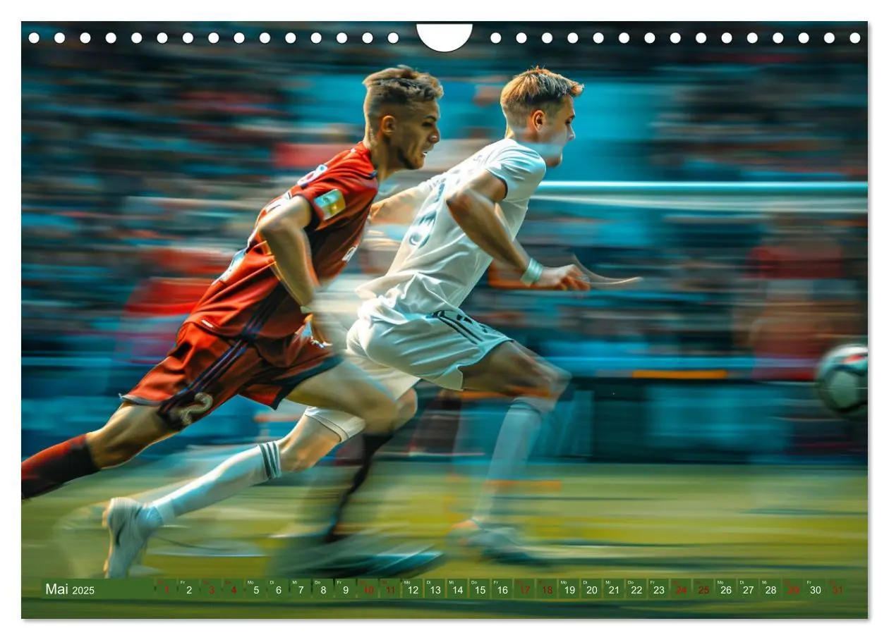 Bild: 9783457138182 | Fußball - Dynamik am Ball (Wandkalender 2025 DIN A4 quer), CALVENDO...