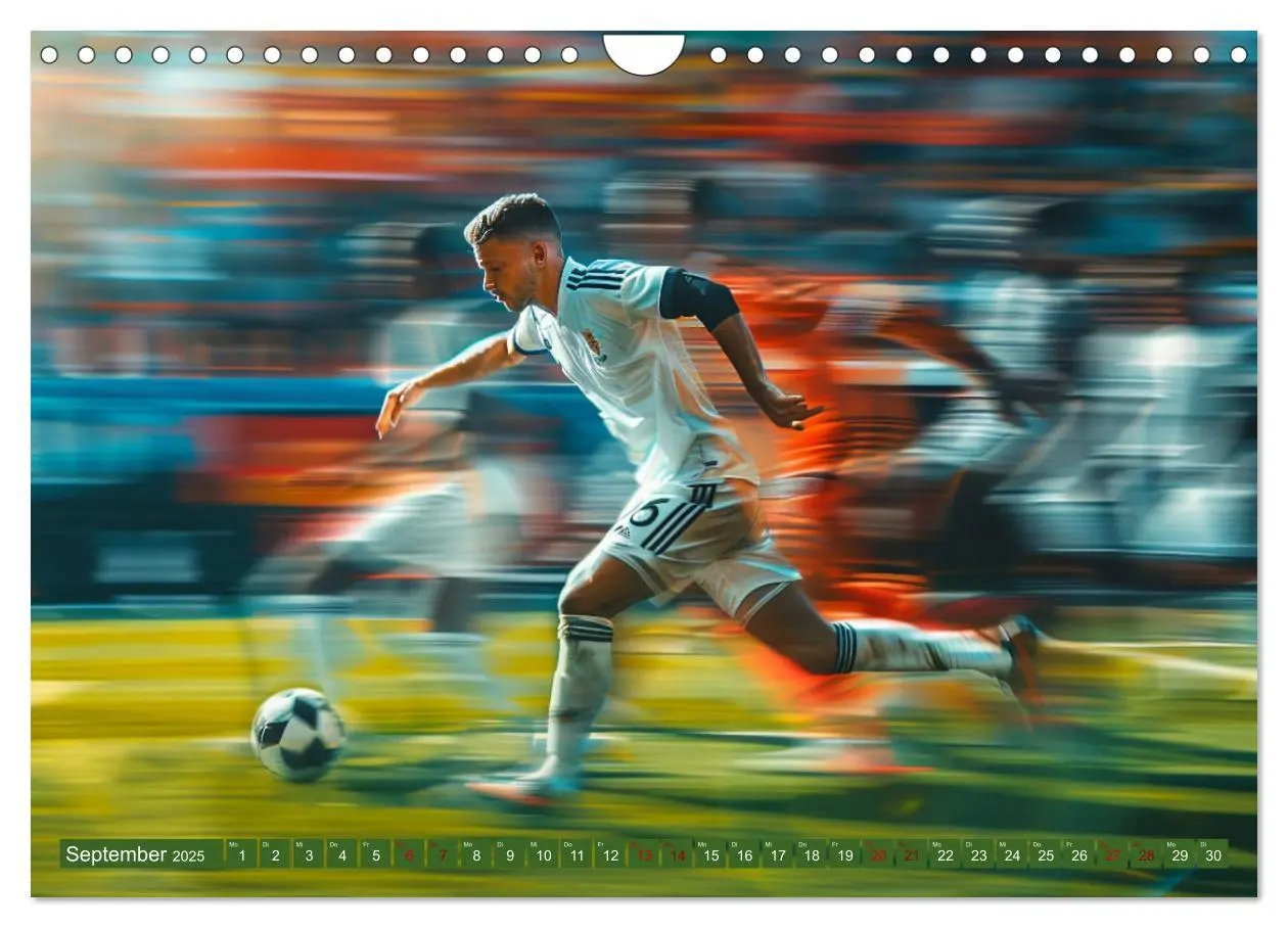 Bild: 9783457138182 | Fußball - Dynamik am Ball (Wandkalender 2025 DIN A4 quer), CALVENDO...