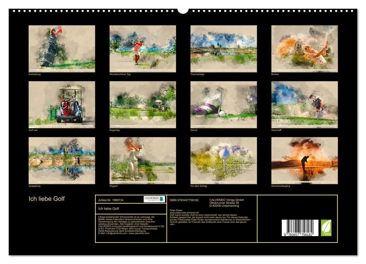 Bild: 9783457758182 | Ich liebe Golf (hochwertiger Premium Wandkalender 2026 DIN A2...
