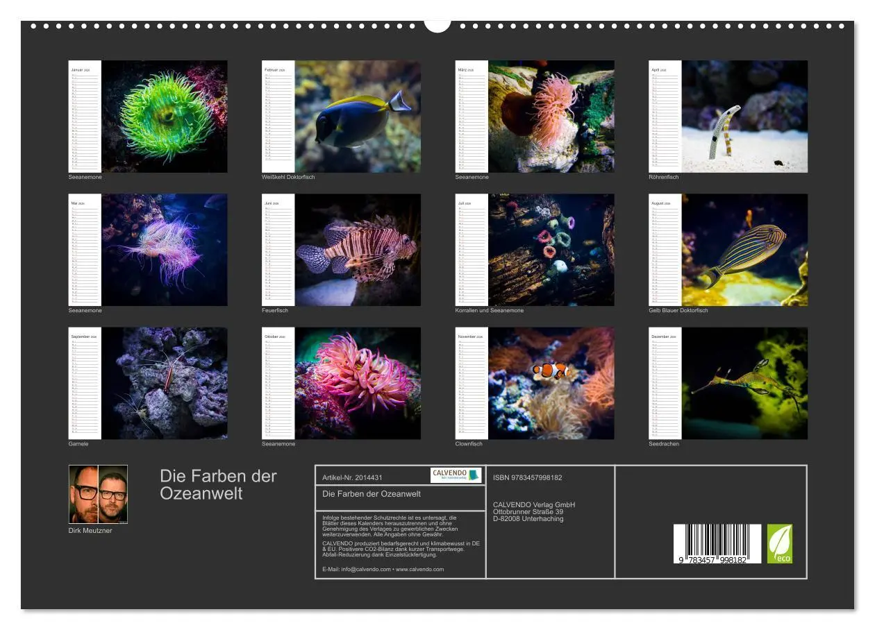 Bild: 9783457998182 | Die Farben der Ozeanwelt (hochwertiger Premium Wandkalender 2026...