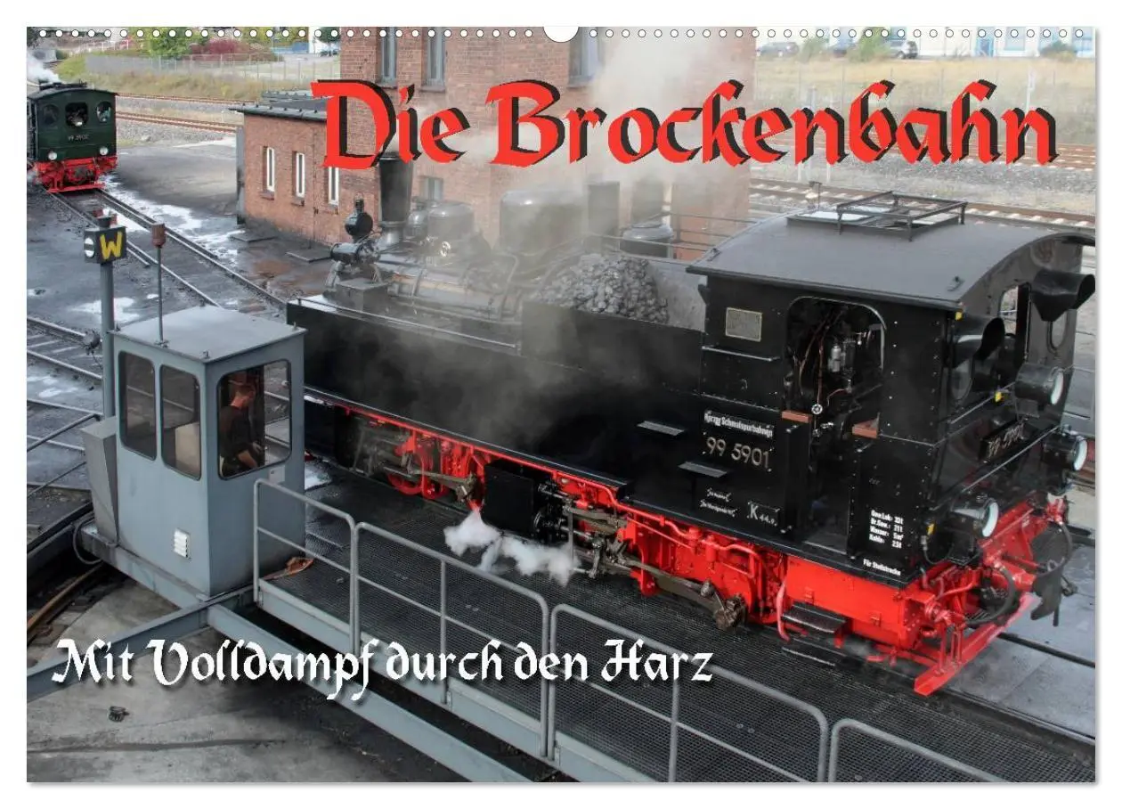 Cover: 9783516158182 | Die Brockenbahn - Mit Volldampf durch den Harz (Wandkalender 2026...