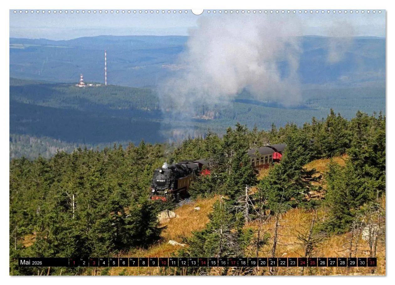 Bild: 9783516158182 | Die Brockenbahn - Mit Volldampf durch den Harz (Wandkalender 2026...