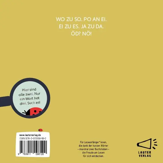 Rückseite: 9783911098182 | EI UM EI | in Großbuchstaben | Inge Bosse | Buch | 2-Buchstaben-Bücher