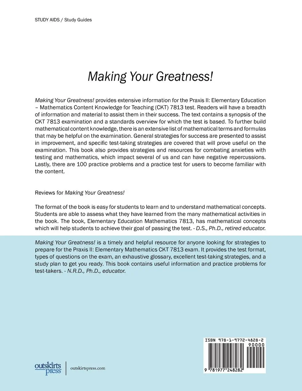 Rückseite: 9781977248282 | Making Your Greatness! Strategies and Tools for Passing the Praxis...