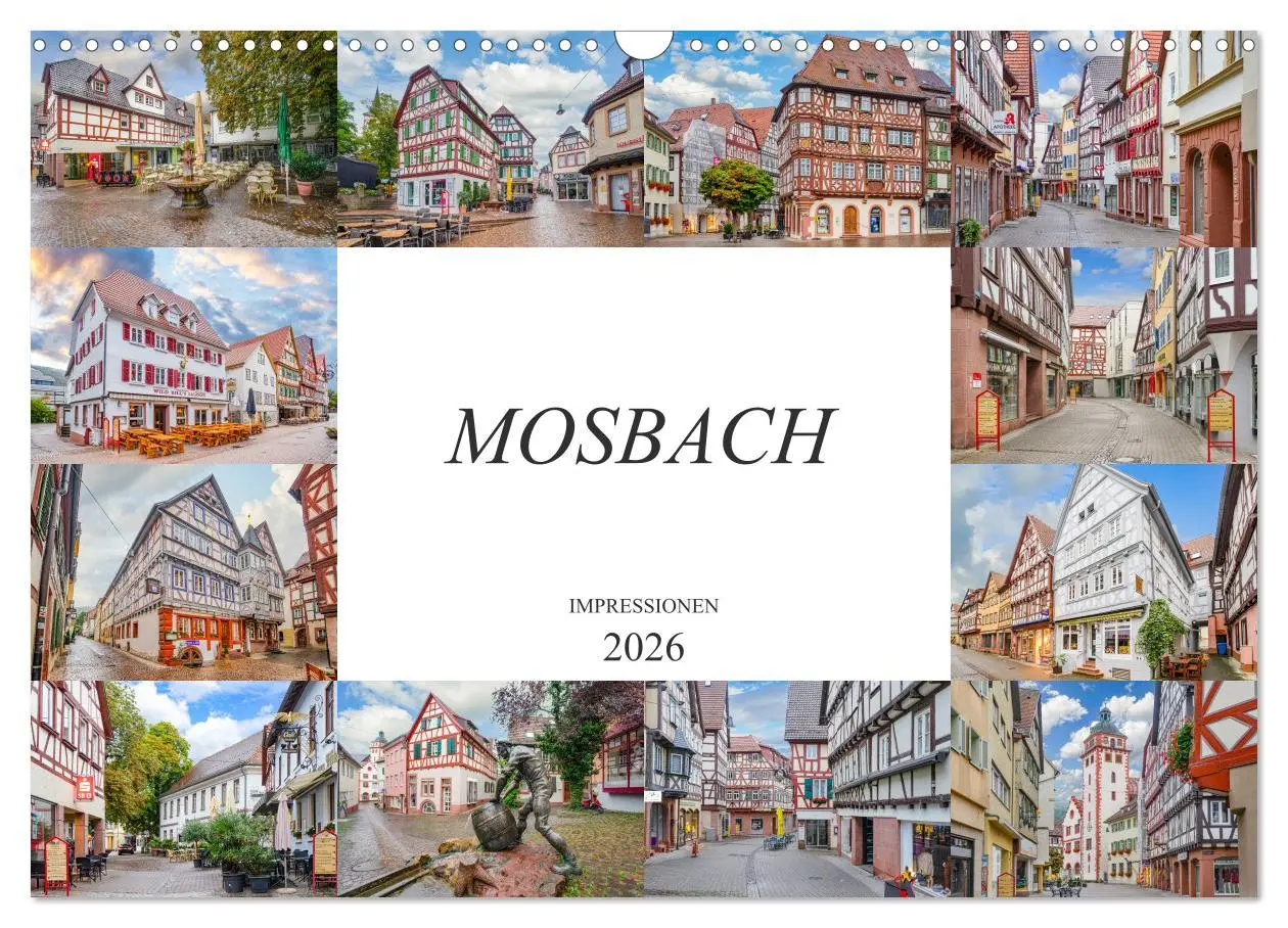 Cover: 9783457748282 | Mosbach Impressionen (Wandkalender 2026 DIN A3 quer), CALVENDO...