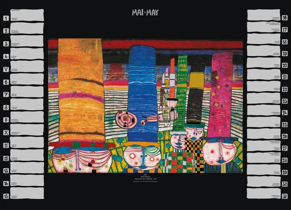 Bild: 9783941548282 | Hundertwasser Premium Geburtstagskalender | Hundertwasser | Kalender