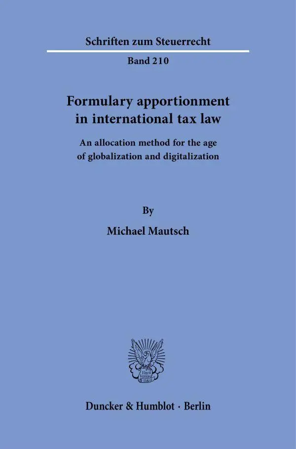 Formulary apportionment in international tax law