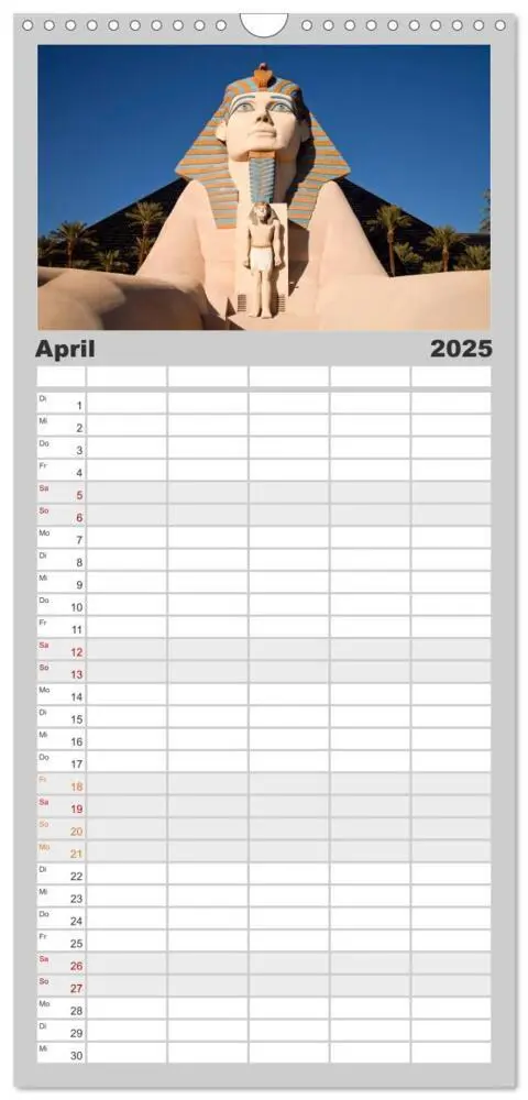 Bild: 9783457118382 | Familienplaner 2025 - Las Vegas mit 5 Spalten (Wandkalender, 21 x...