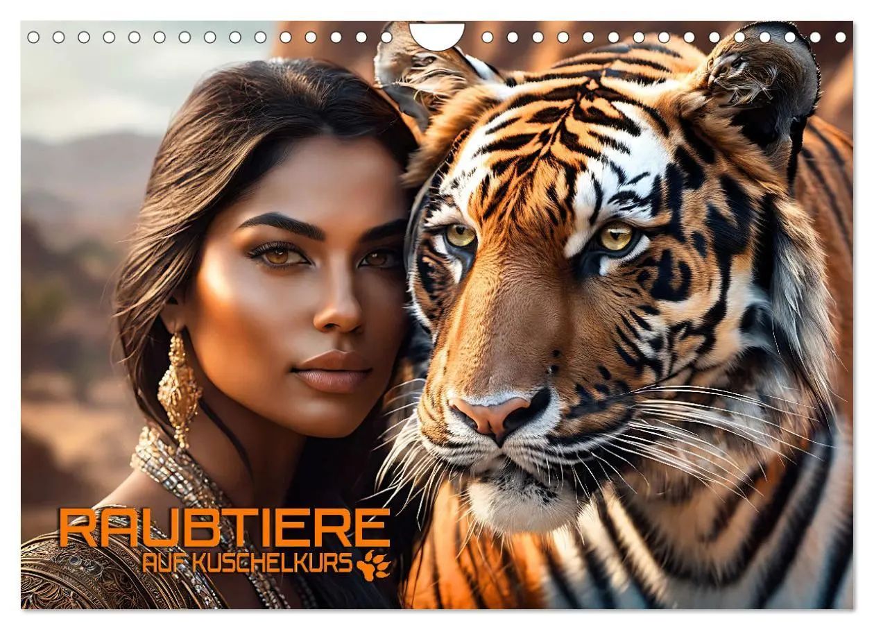 Cover: 9783457358382 | Raubtiere auf Kuschelkurs (Wandkalender 2026 DIN A4 quer), CALVENDO...