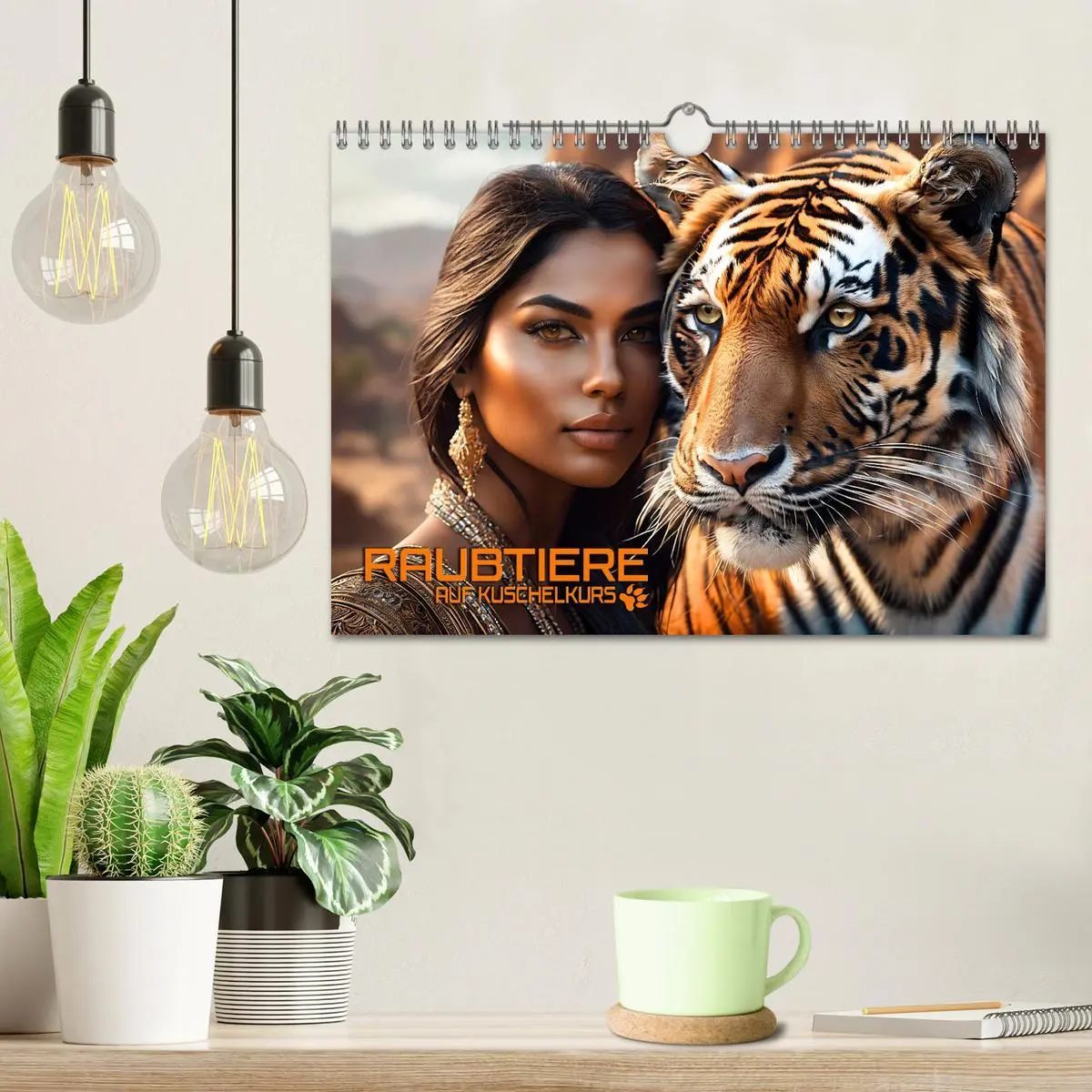Bild: 9783457358382 | Raubtiere auf Kuschelkurs (Wandkalender 2026 DIN A4 quer), CALVENDO...