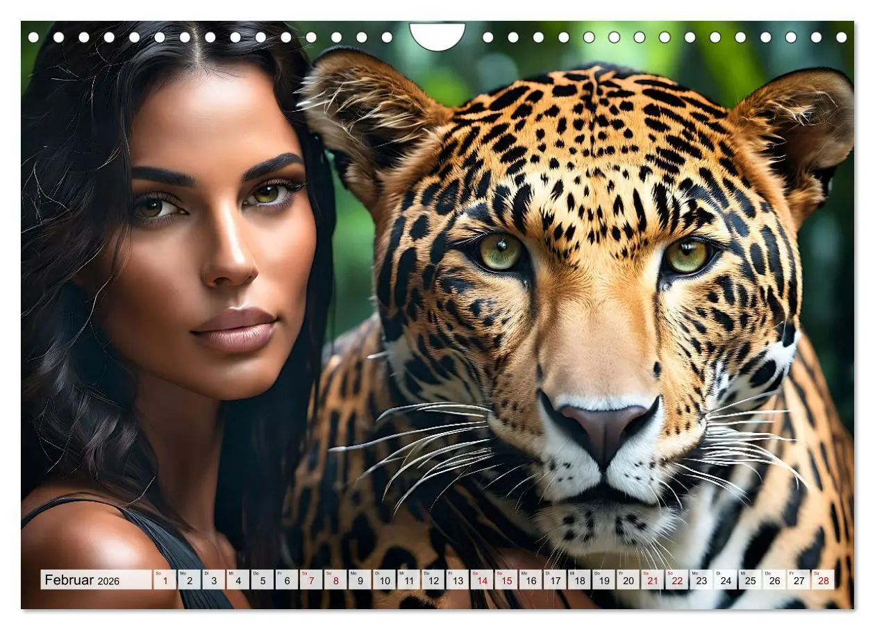 Bild: 9783457358382 | Raubtiere auf Kuschelkurs (Wandkalender 2026 DIN A4 quer), CALVENDO...
