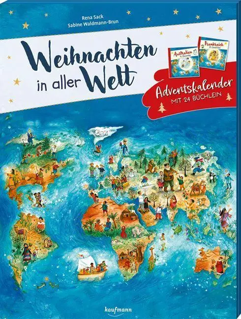 Cover: 9783780618382 | Weihnachten in aller Welt | Adventskalender mit 24 Büchlein | Sack