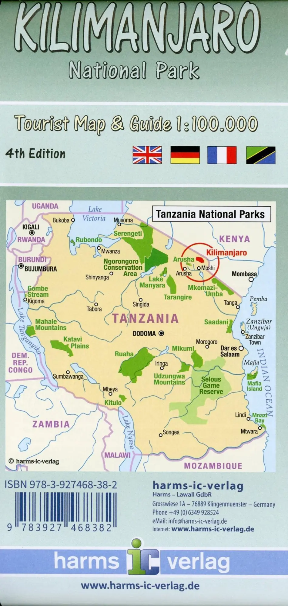 Bild: 9783927468382 | Kilimanjaro National Park Tourist Map &amp; Guide 1 : 100.000 | 2 S.