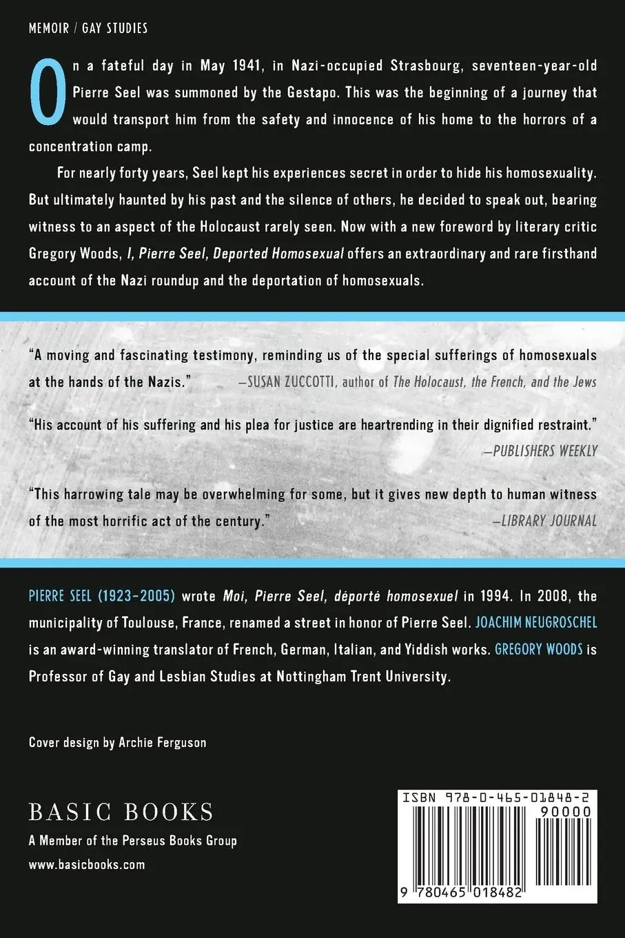 Rückseite: 9780465018482 | I, Pierre Seel, Deported Homosexual | A Memoir of Nazi Terror | Buch
