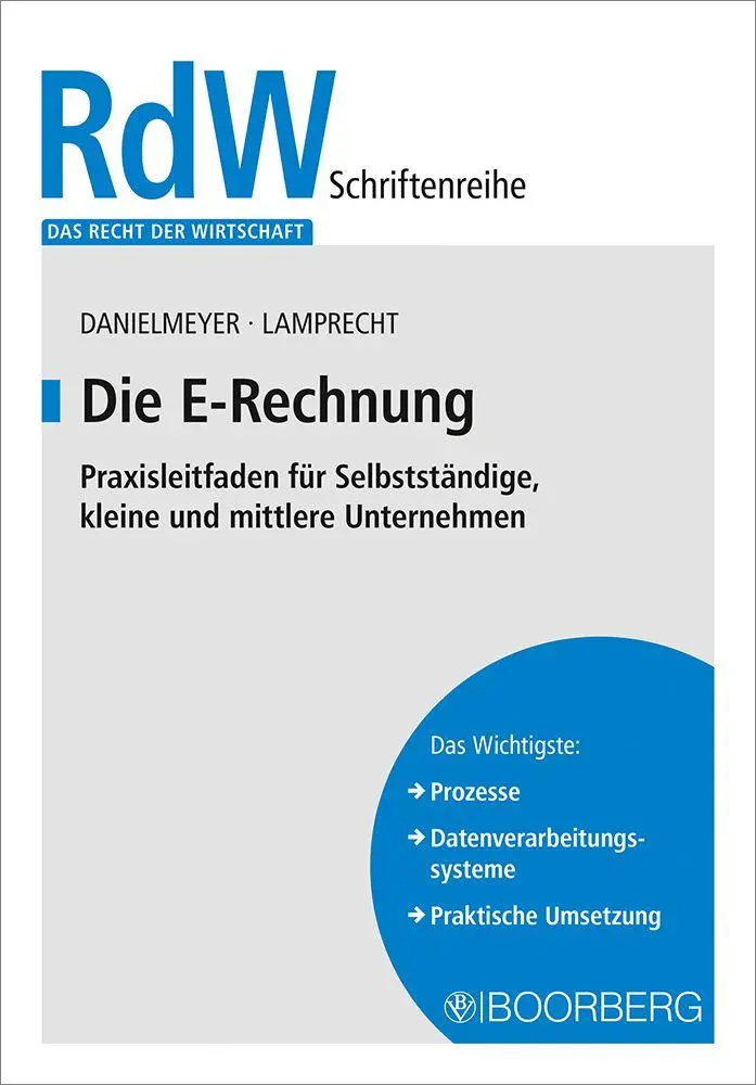 Cover: 9783415078482 | Die E-Rechnung | Gregor Danielmeyer (u. a.) | Taschenbuch | 91 S.