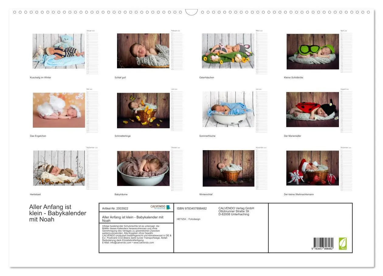 Bild: 9783457898482 | Aller Anfang ist klein - Babykalender mit Noah (Wandkalender 2026...