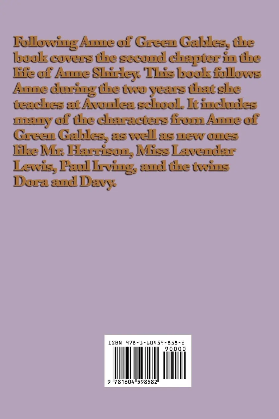 Rückseite: 9781604598582 | Anne of Avonlea | Lucy Maud Montgomery | Taschenbuch | Englisch | 2010