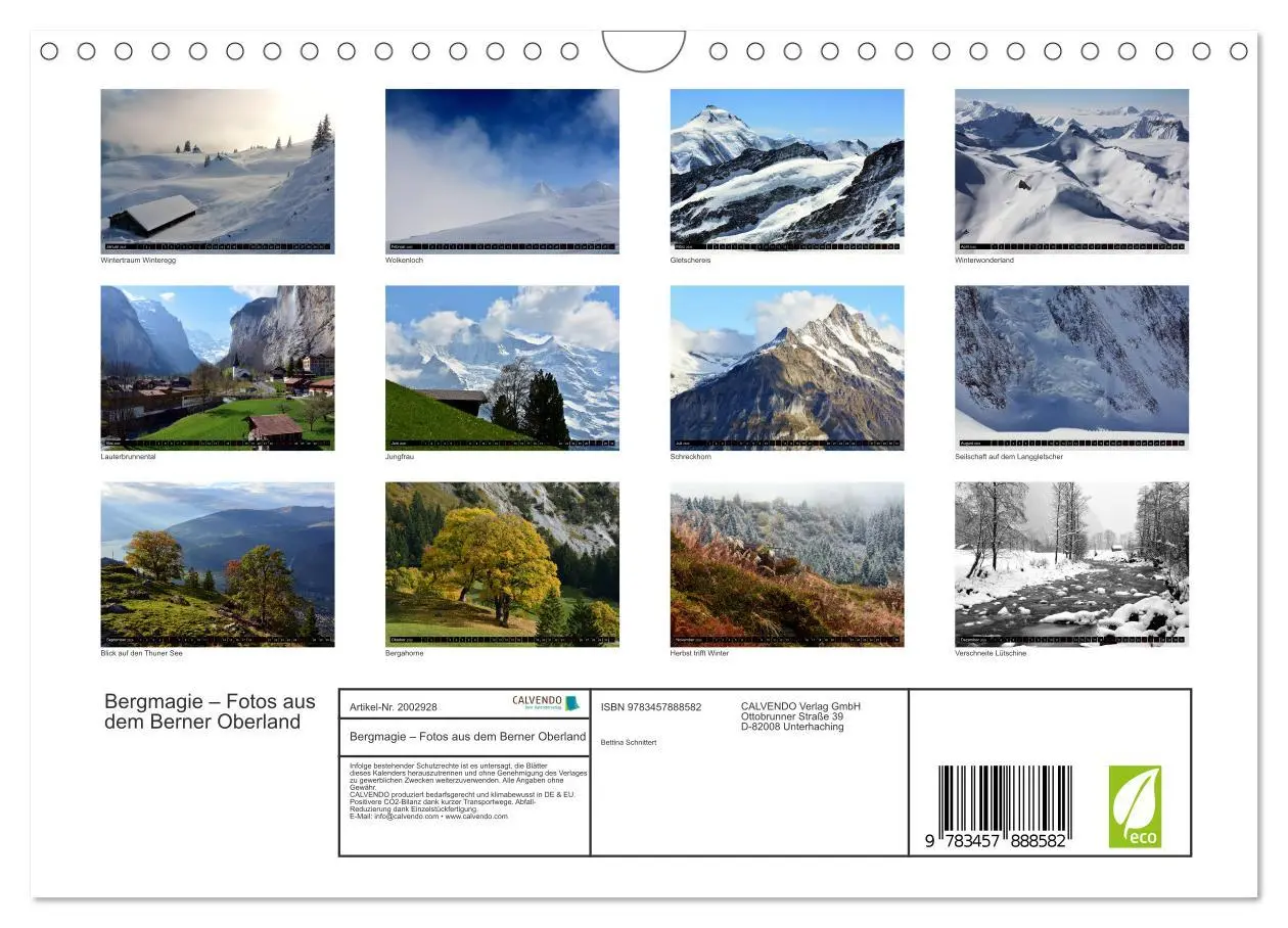Bild: 9783457888582 | Bergmagie - Fotos aus dem Berner Oberland (Wandkalender 2026 DIN A4...