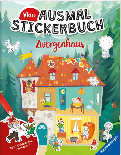 Bild: 9783473488582 | Mein Ausmalstickerbuch - Zwergenhaus | Christine Faust | Broschüre