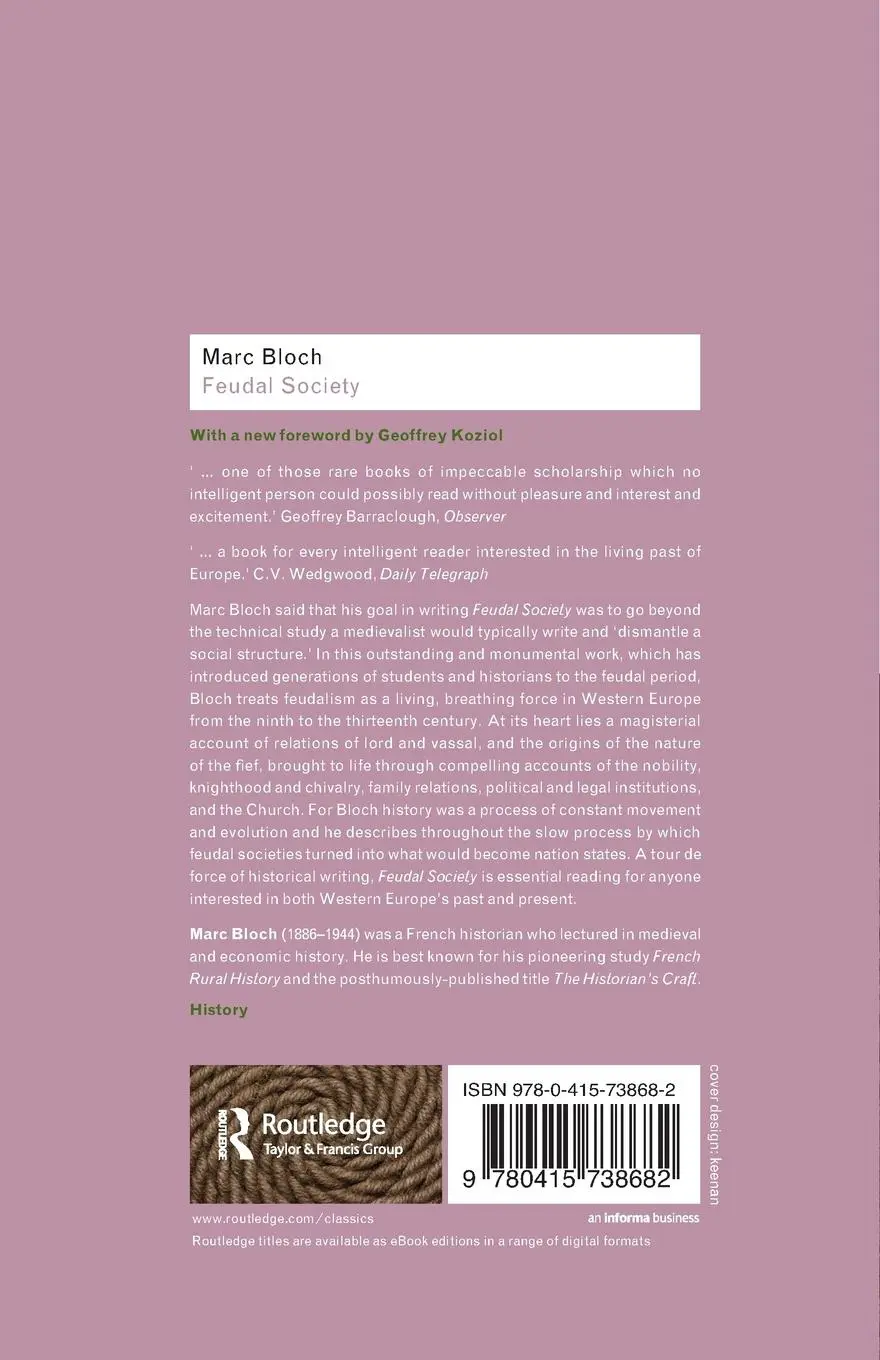 Rückseite: 9780415738682 | Feudal Society | Marc Bloch | Taschenbuch | Einband - flex.(Paperback)