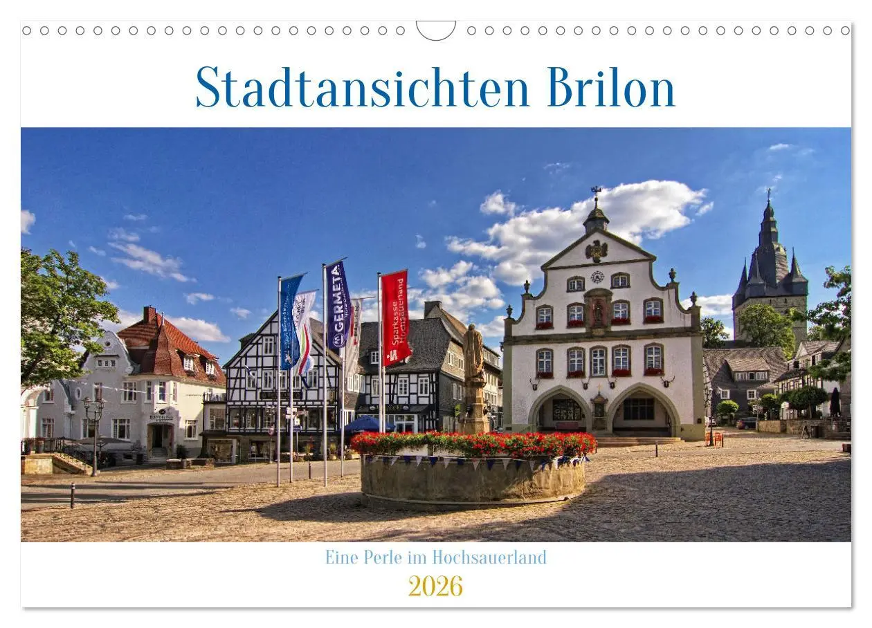 Cover: 9783457568682 | Stadtansichten Brilon (Wandkalender 2026 DIN A3 quer), CALVENDO...