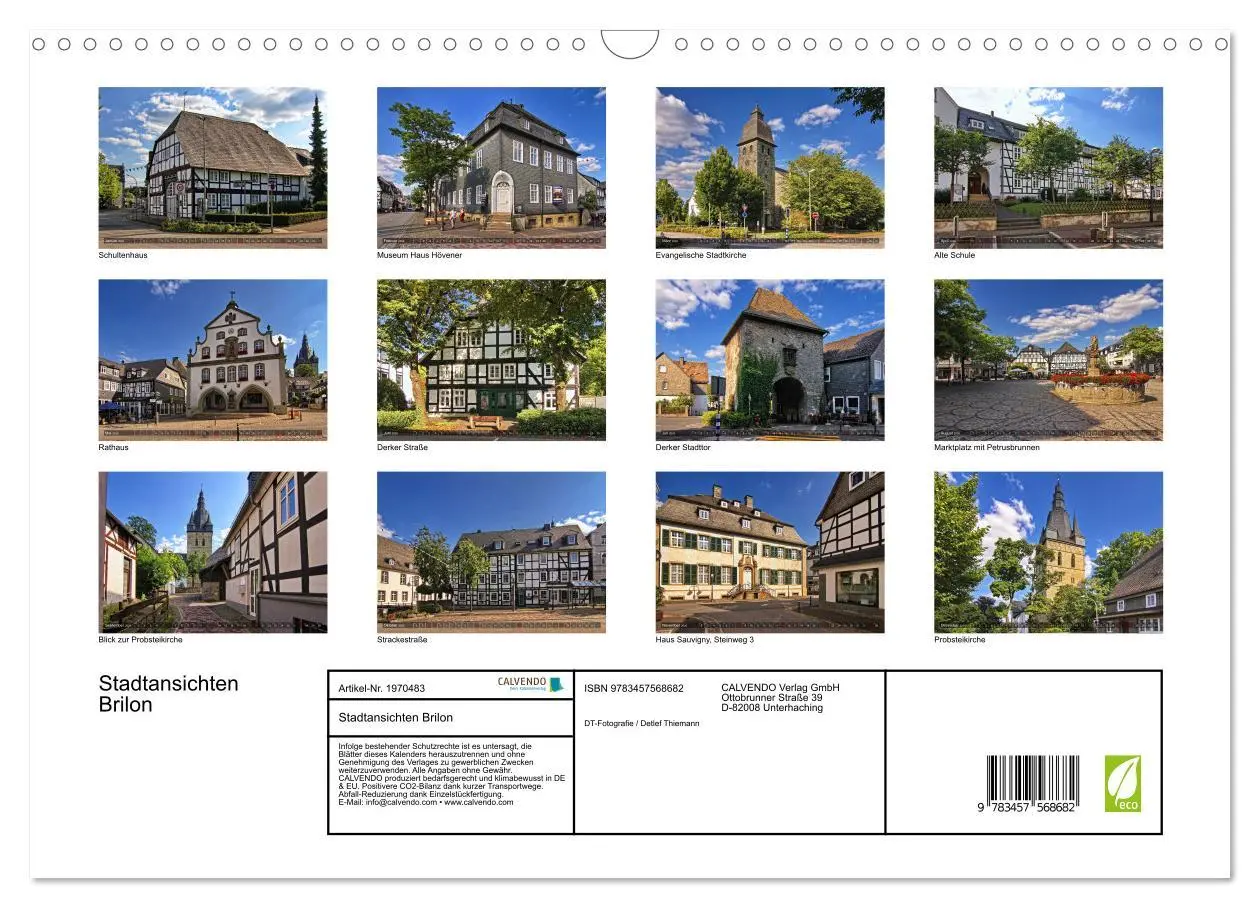 Bild: 9783457568682 | Stadtansichten Brilon (Wandkalender 2026 DIN A3 quer), CALVENDO...