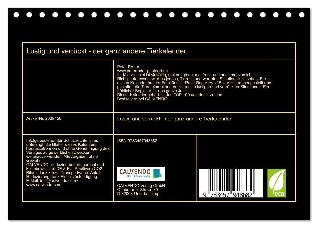 Bild: 9783457948682 | Lustig und verrückt - der ganz andere Tierkalender (Tischkalender...
