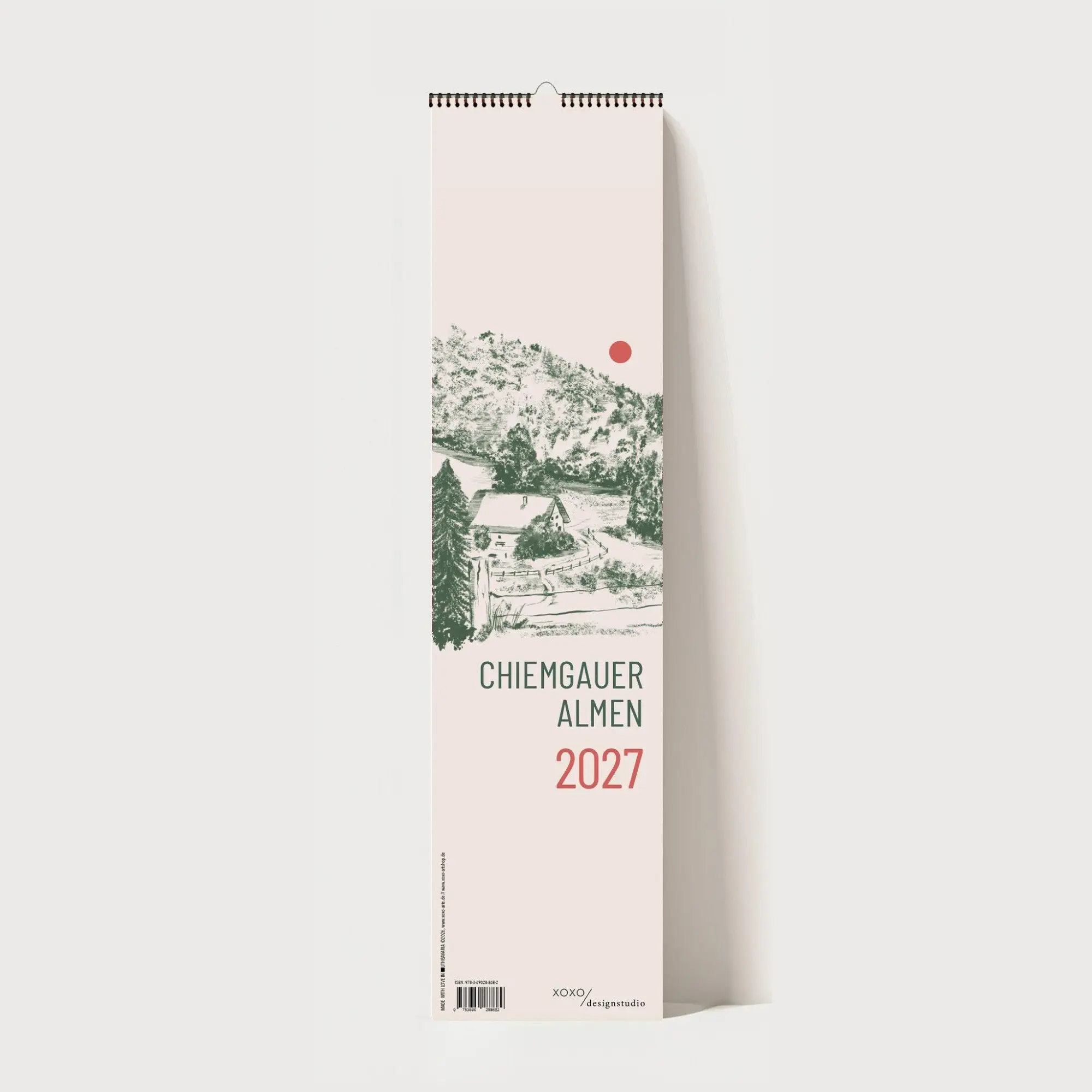 Cover: 9783690288682 | Küchenkalender 2027 - Chiemgauer Almen Handgezeichneter...