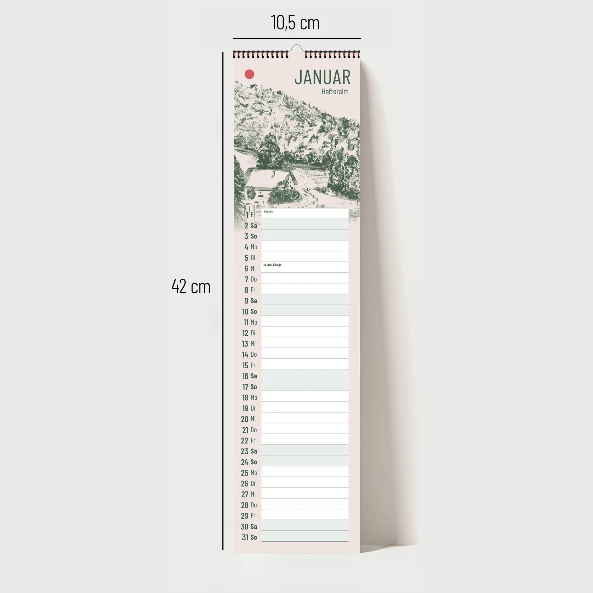 Bild: 9783690288682 | Küchenkalender 2027 - Chiemgauer Almen Handgezeichneter...