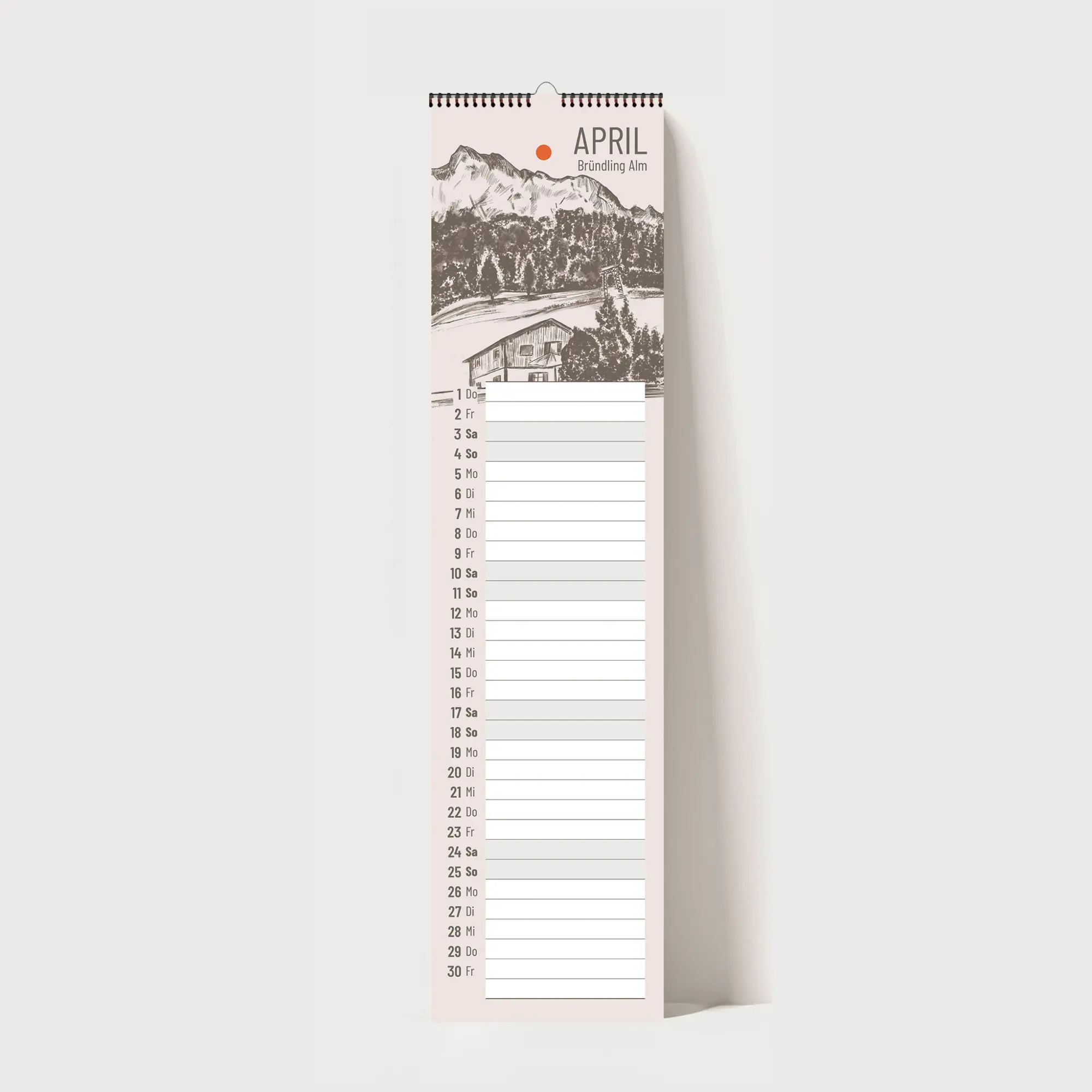 Bild: 9783690288682 | Küchenkalender 2027 - Chiemgauer Almen Handgezeichneter...