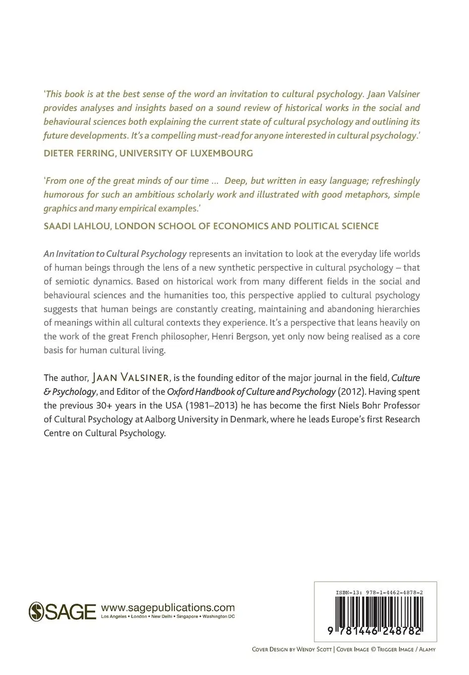 Rückseite: 9781446248782 | An Invitation to Cultural Psychology | Jaan Valsiner | Taschenbuch