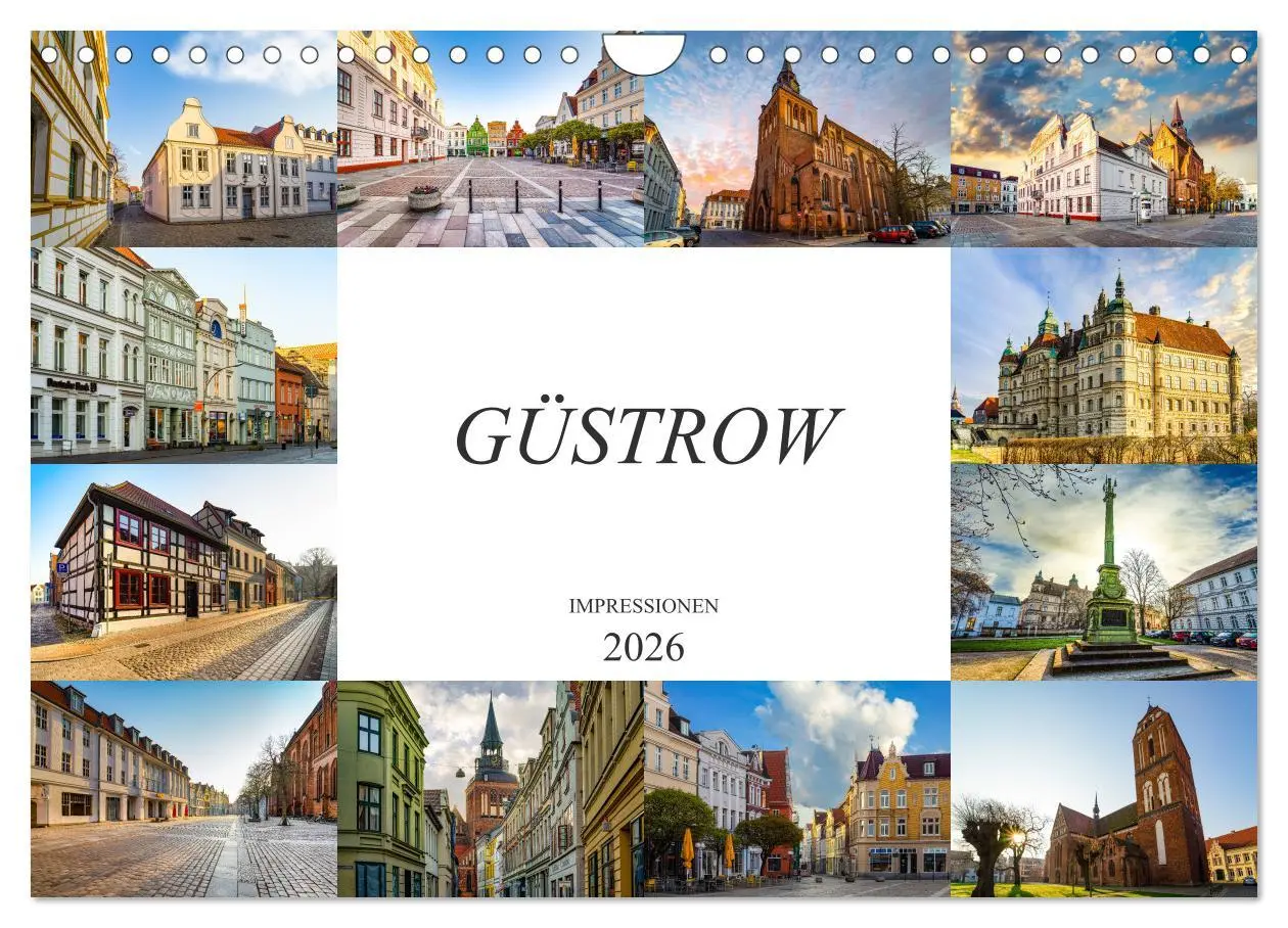 Cover: 9783457798782 | Güstrow Impressionen (Wandkalender 2026 DIN A4 quer), CALVENDO...