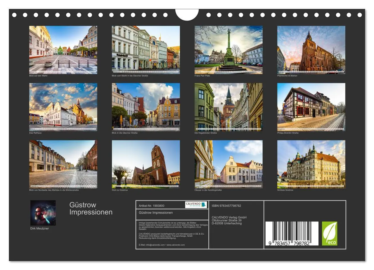 Bild: 9783457798782 | Güstrow Impressionen (Wandkalender 2026 DIN A4 quer), CALVENDO...
