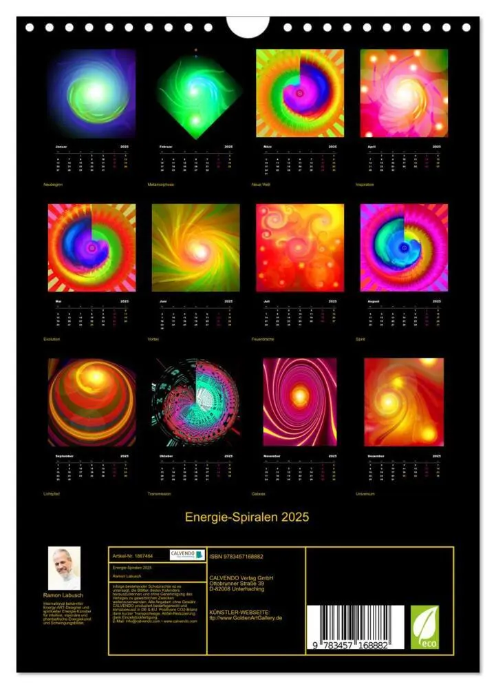 Bild: 9783457168882 | Energie-Spiralen 2025 (Wandkalender 2025 DIN A4 hoch), CALVENDO...