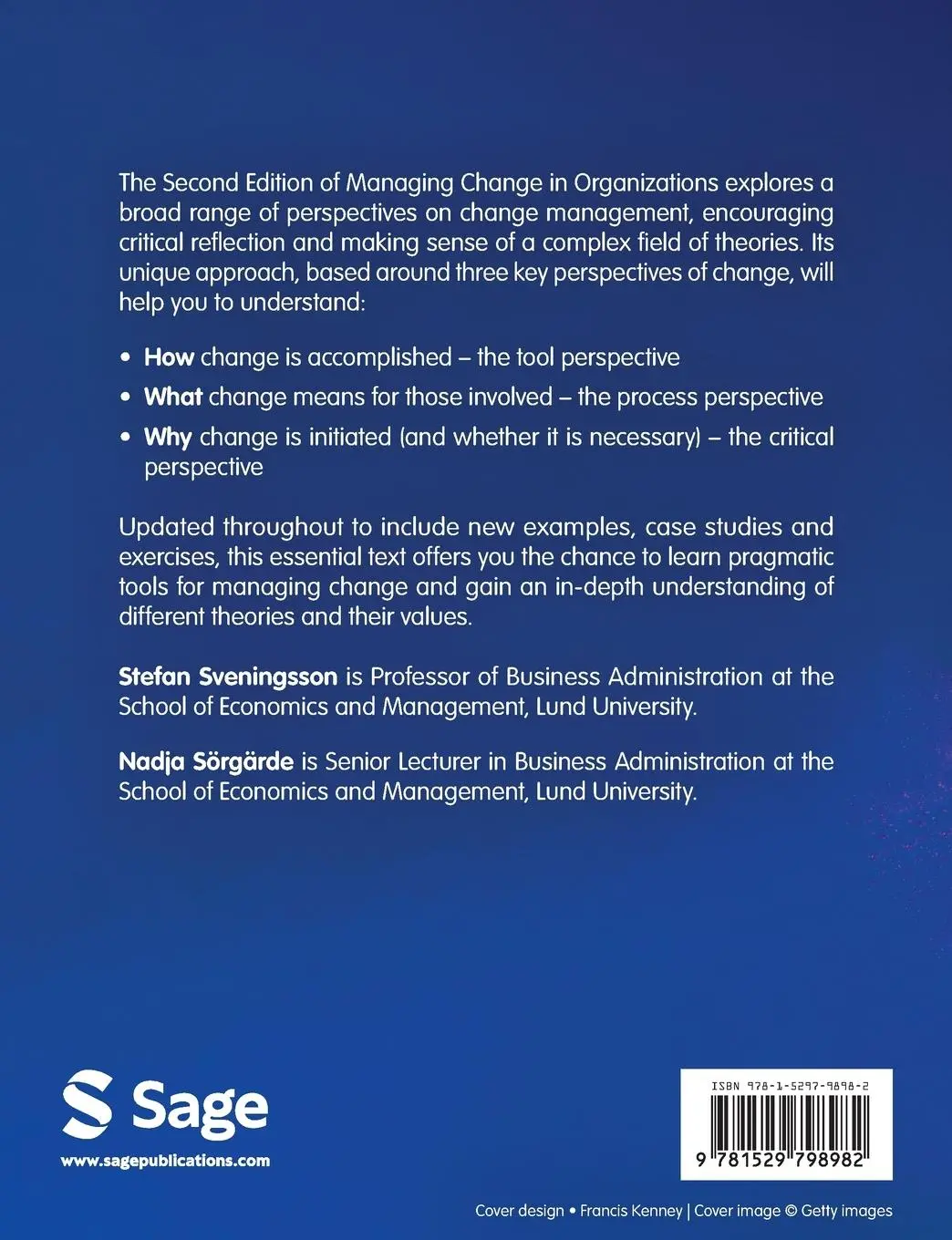 Rückseite: 9781529798982 | Managing Change in Organizations | Stefan Svenningson (u. a.) | Buch