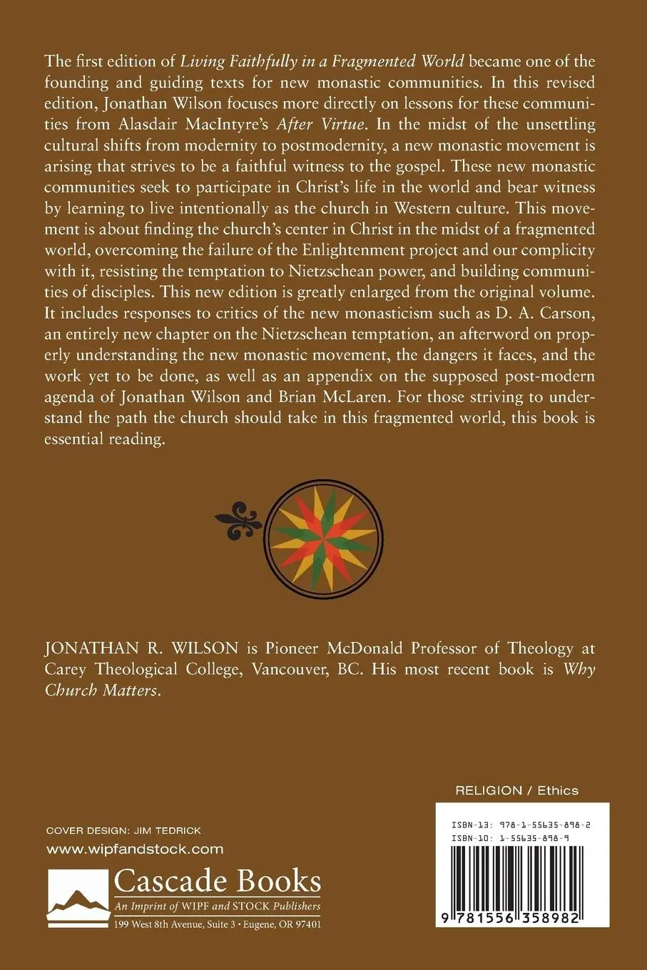 Rückseite: 9781556358982 | Living Faithfully in a Fragmented World, Second Edition | Wilson