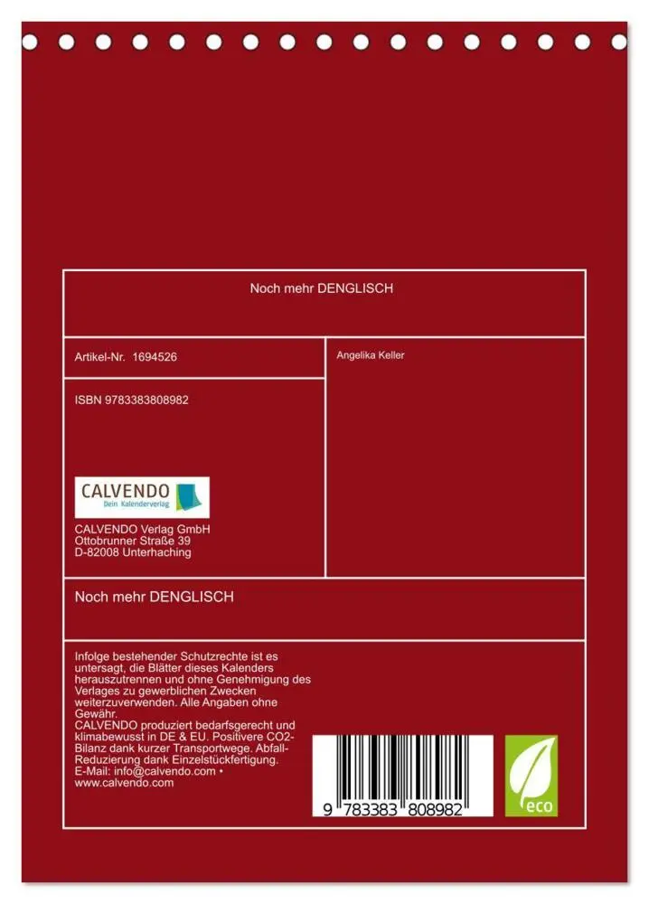 Bild: 9783383808982 | Noch mehr DENGLISCH (Tischkalender 2025 DIN A5 hoch), CALVENDO...