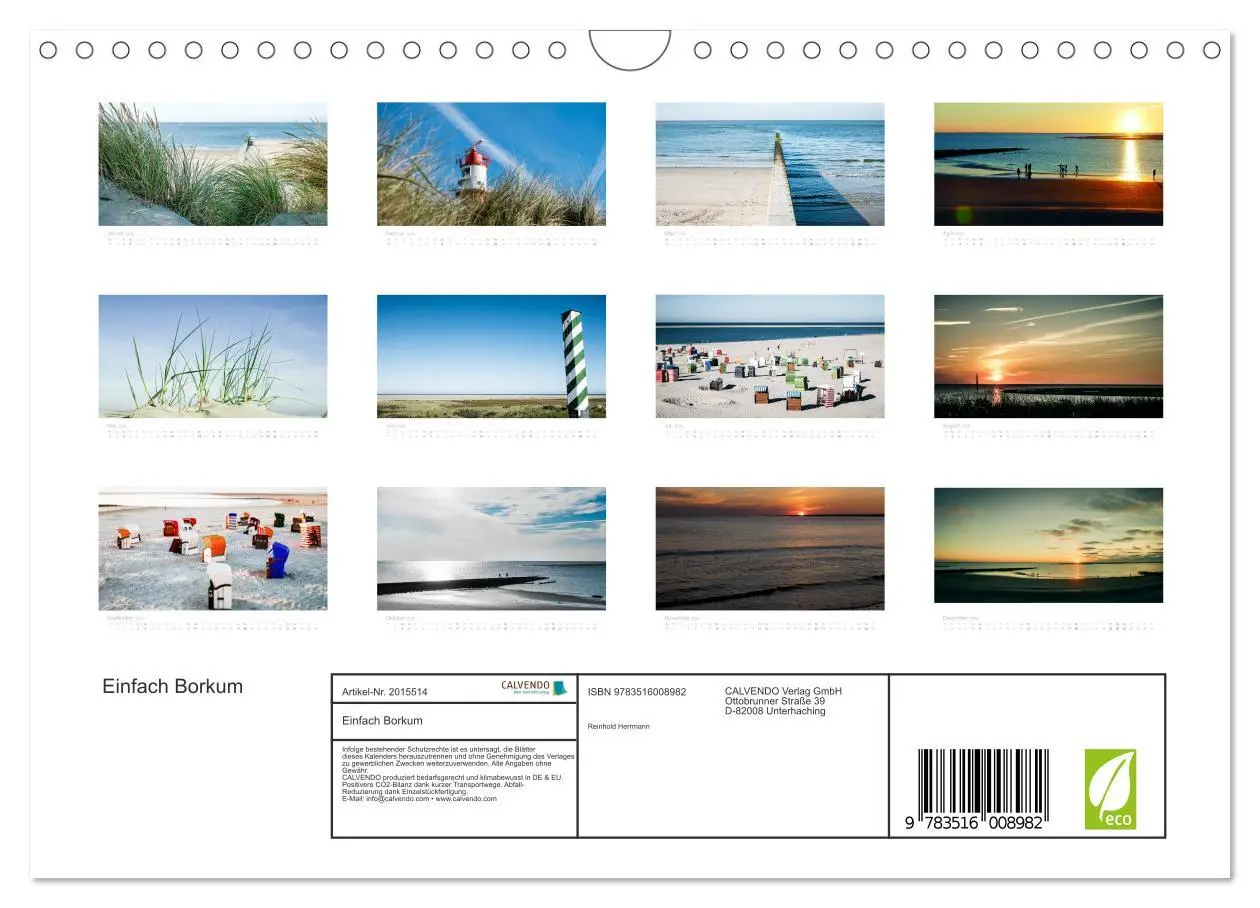 Bild: 9783516008982 | Einfach Borkum (Wandkalender 2026 DIN A4 quer), CALVENDO...