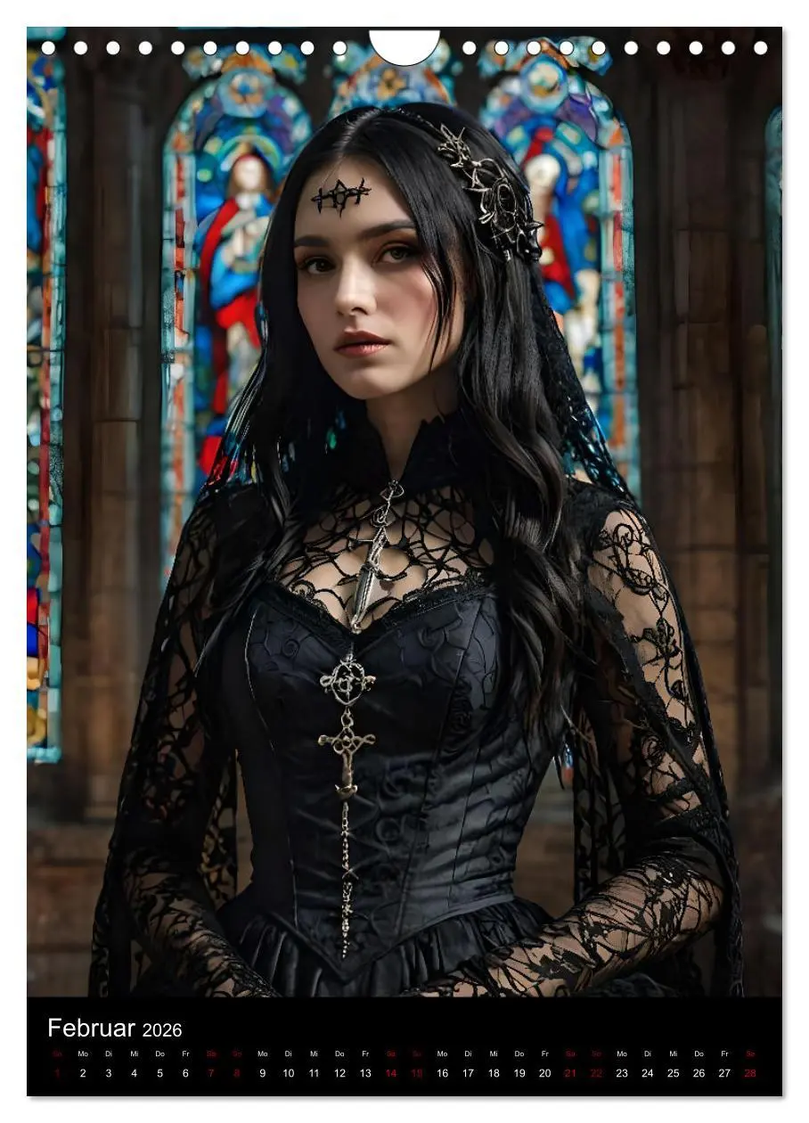 Bild: 9783516248982 | Gothic beauties - Schönheiten der Nacht (Wandkalender 2026 DIN A4...