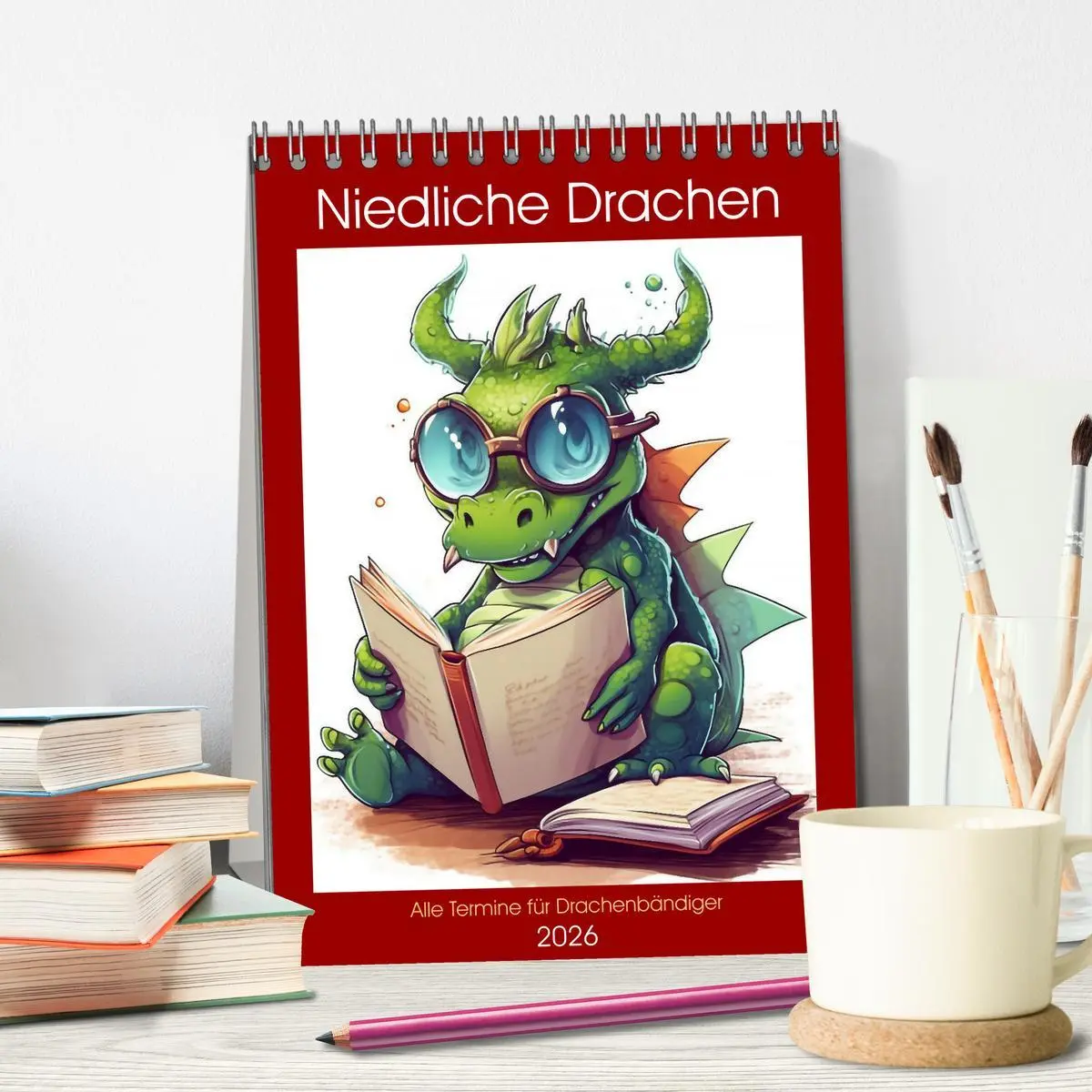 Bild: 9783516318982 | Niedliche Drachen (Tischkalender 2026 DIN A5 hoch), CALVENDO...