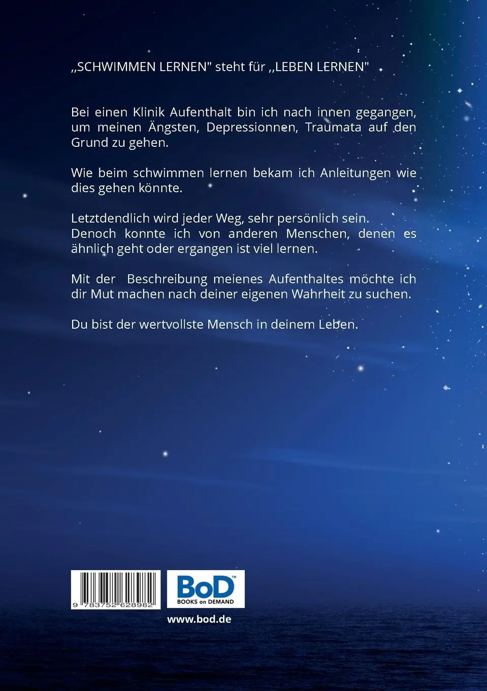 Rückseite: 9783752628982 | Schwimmen lernen | 66 Tage psychosomatische Klinik | Roland Richter